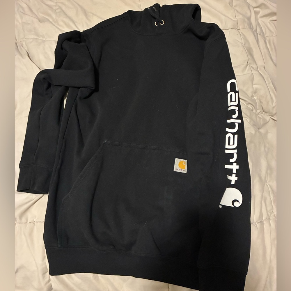 Carhartt Black Sweatshirt with Sleeve Logo